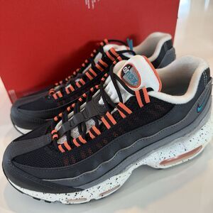Nike Air Max 95 Recraft GS Black Aquamarine Orange Size 5Y Womens 6.5 Infrared